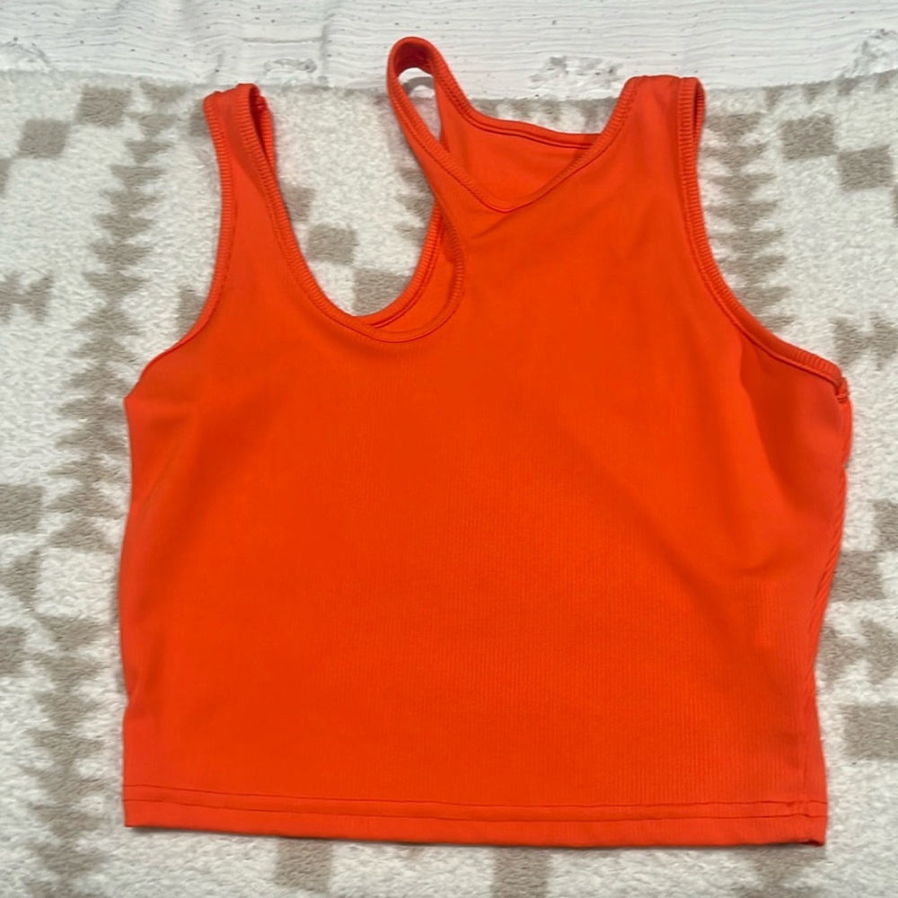 Orange Shein Cropped Tank